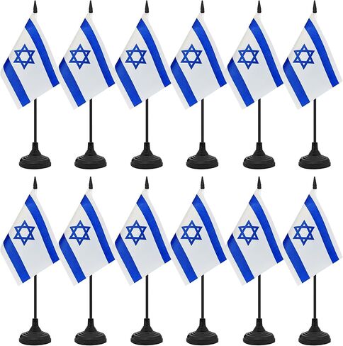 12 حزمة من مجموعة علم مكتب جامايكا، علم مكتب الطاولة الجامايكي، علم سطح المكتب المصغر الصغير مع عمود أسود وقاعدة سوداء، الفصل الدراسي، ديكور مكتب اجتماعات المكاتب (جامايكا) in Kuwait