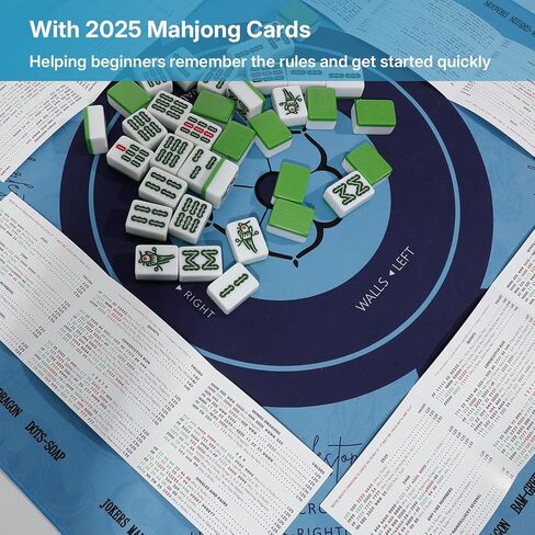 Mahjong Mat, Mahjong Mat for Table, Comes with 1 Velvet Mahjong Mat Storage Bag, Fit for Mahjong/Poker/Board Games/Card Games/Dominoes (Green) in Saudi Arabia