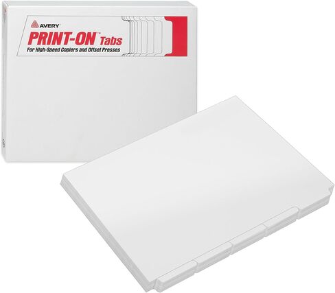 Avery Copier Tab Binder Dividers, 5 White Tabs, Unpunched, 30 Sets (20405) in Kuwait