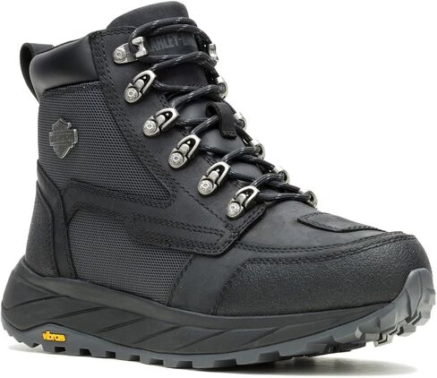 Harley-Davidson Men's Greyford Waterproof Black Motorcycle Boots, D96323 in Saudi Arabia