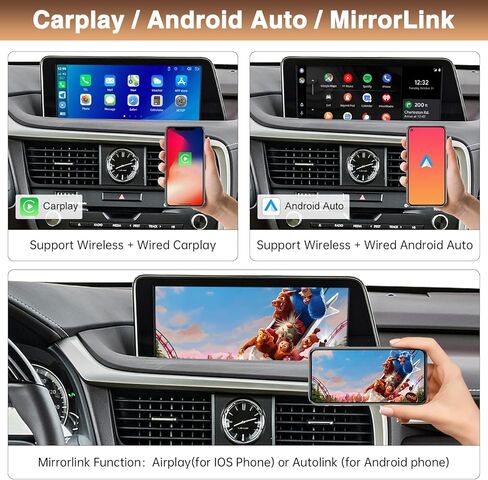 Retrofit Kit Decoder Wireless Carplay for Lexus NX RX is ES GS RC CT LS LX LC UX with Small Touchpad/Joystick Support Android Auto/MirrorLink/Backup Camera/YouTube in Saudi Arabia