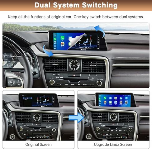 Retrofit Kit Decoder Wireless Carplay for Lexus NX RX is ES GS RC CT LS LX LC UX with Small Touchpad/Joystick Support Android Auto/MirrorLink/Backup Camera/YouTube in Saudi Arabia