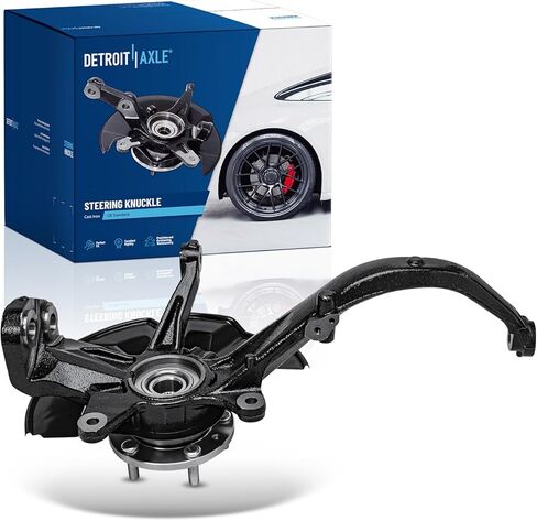 Detroit Axle - Front Steering Knuckle for 06-12 Ford Fusion Lincoln MKZ Zephyr Mercury Milan, 2006 2007 2008 2009 2010 2011 2012 Steering Knuckle & Wheel Hub Bearing Assembly Replacement in Saudi Arabia