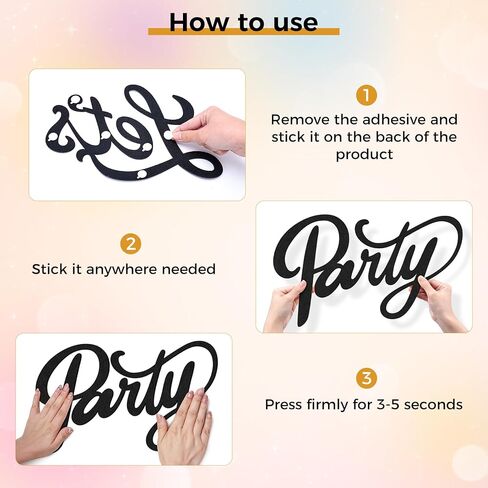 لافتة بابينست Let's Party اللباد، لافتة حروف سوداء قابلة لإعادة الاستخدام للخلفية، ديكور قوس البالون، لوازم الحفلات للتخرج، عيد الميلاد، الزفاف، العازبة، عيد الميلاد، بار المنزل، ديكورات حائط الكهف للرجال in Kuwait