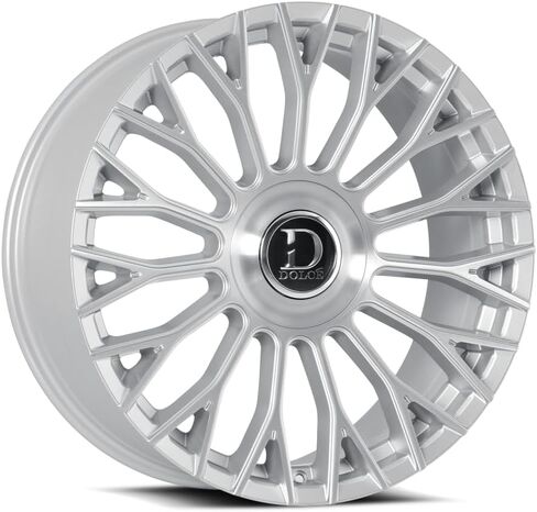 Part Synergy Replacement Dolce Wheel - Luxury Roma 24x10 | 6x135/6x139.7 Bolt Pattern | +25ET Offset | 106.2mm Hub Bore | Glossy Silver Brush Face Wheel in Saudi Arabia