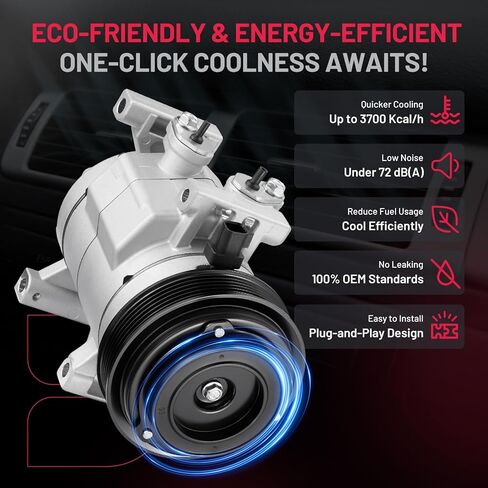 BDFHYK Air Conditioning A/C Compressor 167646 Compatible with Audi A3 2006-2013, A3 Quattro 2006-2009, A4 allroad 2017-2018, Q3 Quattro TT Quattro, Compatible with Volkswagen Jetta Passat Beetle in Saudi Arabia