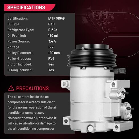 BDFHYK Air Conditioning A/C Compressor 167646 Compatible with Audi A3 2006-2013, A3 Quattro 2006-2009, A4 allroad 2017-2018, Q3 Quattro TT Quattro, Compatible with Volkswagen Jetta Passat Beetle in Saudi Arabia