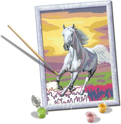 مجموعة الطلاء بالأرقام من Ravensburger CreArt Horse at Sunset للأطفال - 25977 - فنون الرسم والحرف اليدوية للأعمار من 9 سنوات فما فوق in Saudi Arabia