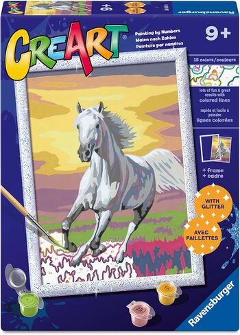 مجموعة الطلاء بالأرقام من Ravensburger CreArt Horse at Sunset للأطفال - 25977 - فنون الرسم والحرف اليدوية للأعمار من 9 سنوات فما فوق in Saudi Arabia