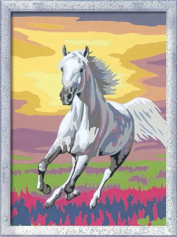 مجموعة الطلاء بالأرقام من Ravensburger CreArt Horse at Sunset للأطفال - 25977 - فنون الرسم والحرف اليدوية للأعمار من 9 سنوات فما فوق in Saudi Arabia
