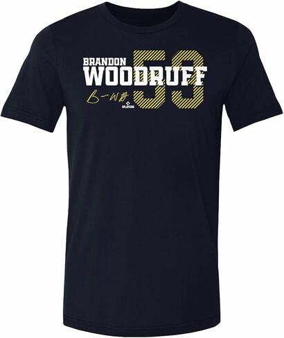 500 LEVEL Brandon Woodruff Shirt - Vintage Milwaukee Baseball Men's Apparel - Brandon Woodruff Milwaukee Type in Saudi Arabia