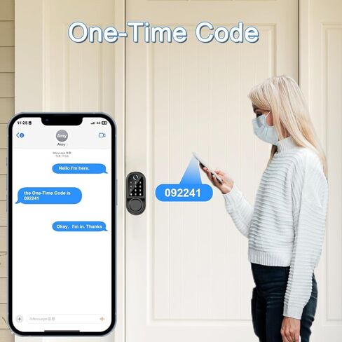 قفل باب ذكي ببصمة الإصبع، قفل باب دخول بدون مفتاح مع التحكم في التطبيق، قفل تلقائي لرمز لوحة المفاتيح الإلكترونية الرقمية التي تعمل باللمس، أقفال ذكية بيومترية للباب الأمامي (أسود) in Kuwait