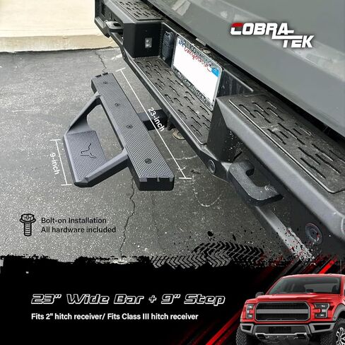 Cobra-Tek Bully Black 2 "الفئة III 2 مرحلة وصلة الاستقبال المصد خطوة سوداء مسحوق مطلي بوزن 350 رطل للخدمة الشاقة in Saudi Arabia