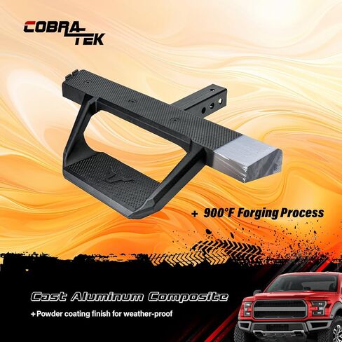 Cobra-Tek Bully Black 2 "الفئة III 2 مرحلة وصلة الاستقبال المصد خطوة سوداء مسحوق مطلي بوزن 350 رطل للخدمة الشاقة in Saudi Arabia