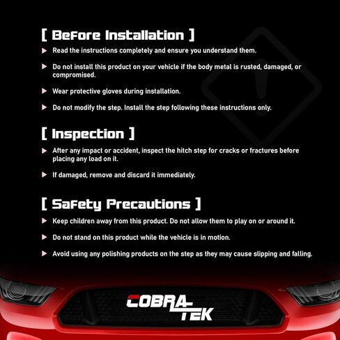 Cobra-Tek Bully Black 2 "الفئة III 2 مرحلة وصلة الاستقبال المصد خطوة سوداء مسحوق مطلي بوزن 350 رطل للخدمة الشاقة in Saudi Arabia