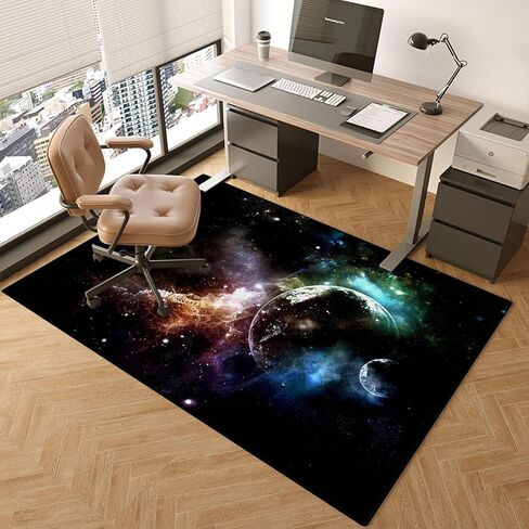 Desk Chair Mat for Carpet and Hardwood Floors 100 x 120 cm Non Slip Gaming Chair Mat Office Chair Floor Protector for Home Office and Gaming Room in Saudi Arabia