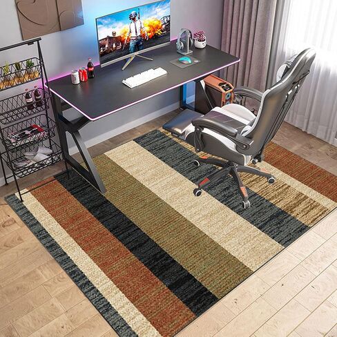 Hardwood Floor Office Chair Mat 90 x 120 cm Multi Purpose Floor Protector for Computer Gaming Rolling Chair Anti Slip & Scratch Resistant Low Pile Carpet Protection in Saudi Arabia