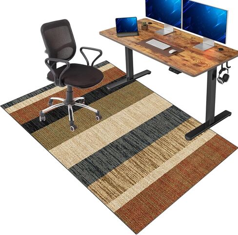 Hardwood Floor Office Chair Mat 90 x 120 cm Multi Purpose Floor Protector for Computer Gaming Rolling Chair Anti Slip & Scratch Resistant Low Pile Carpet Protection in Saudi Arabia