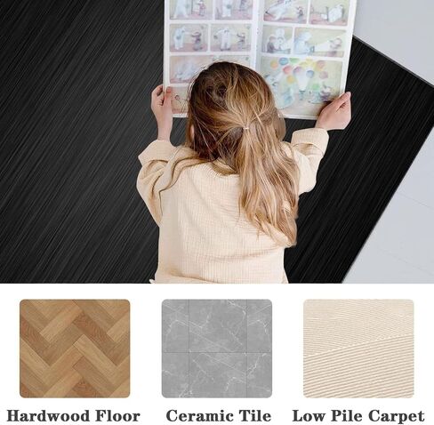 Hardwood Floor Office Chair Mat Multi Purpose Floor Protection Mat for Computer Gaming Rolling Chair Anti Slip & Scratch Resistant 70 x 100 cm in Saudi Arabia