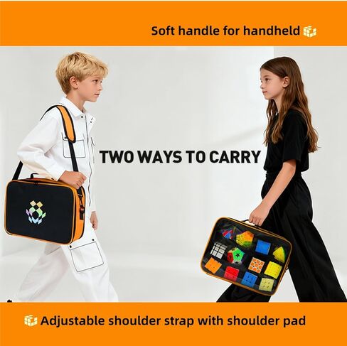 Transparent Speed Cube Storage Case - Visible Rubix Cube Soft Carrying Case for 12+pcs Different Types Cube, Compatible with Cube Tripod, Competition Cubing Timer, Lube & Tools for Home Travel in Saudi Arabia
