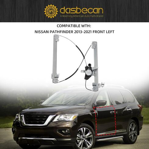 Dasbecan Front Driver Side Power Window Regulator with Motor Assembly Comptible with Nissan Pathfinder 2013-2021 Replace #751-980(6Pins) in Saudi Arabia