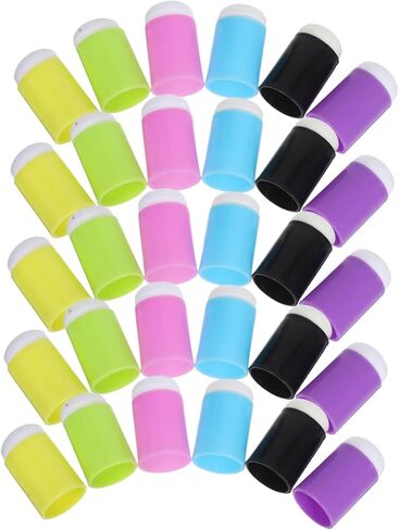 DOITOOL 30pcs Finger Sponge Daubers Set with Case Ergonomic Crafting Tools for Painting Stamping Scrapbooking and DIY Art Projects Multi Color Options for Adults in Saudi Arabia