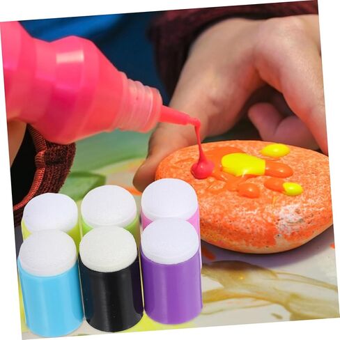 DOITOOL 30pcs Finger Sponge Daubers Set with Case Ergonomic Crafting Tools for Painting Stamping Scrapbooking and DIY Art Projects Multi Color Options for Adults in Saudi Arabia