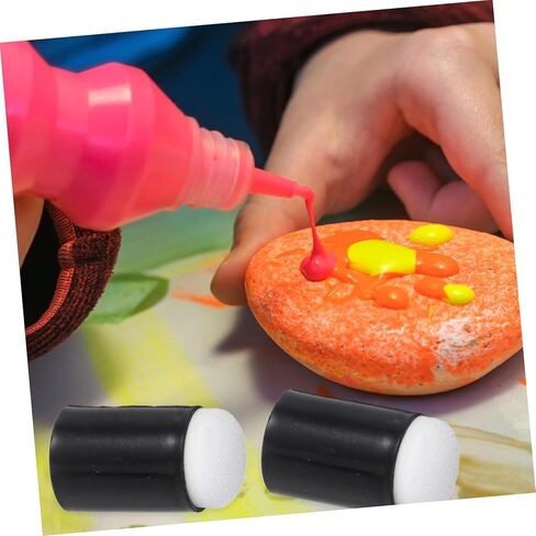 STOBOK 32pcs Craft Sponge Daubers Finger Painting Sponges Stamping Tools for DIY Art Ink Card Making Ergonomic Grip in Saudi Arabia