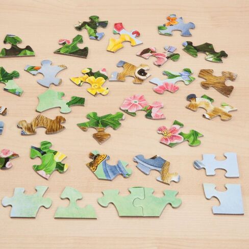 Bits and Pieces - 50 Piece Jigsaw Puzzle for Adults 15" x 19" - Barnyard Buddies - 50 pc Farm Animals Sheep Pigs Horses Jigsaw by Artist Lorraine Ryan in Saudi Arabia