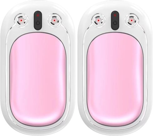 جهاز تدفئة اليد قابل لإعادة الشحن، جهاز تدفئة اليد المحمول SECHKISS 2-Pack 5000mAh قابل لإعادة الاستخدام، جهاز تدفئة الجيب الكهربائي 2 في 1 رائع للاستخدام في الهواء الطلق، والصيد، والجولف، والتخييم، وهدايا دافئة للنساء والرجال... in Saudi Arabia
