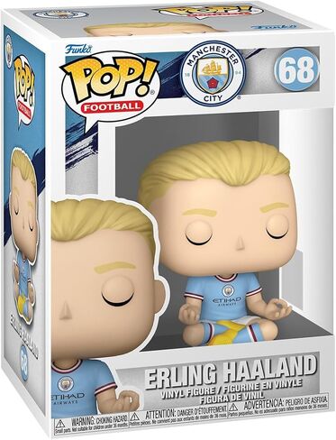 Funko Pop! Football: Manchester City - Erling Haaland - Manchester City FC 2025 - Collectable Vinyl Figure - Gift Idea - Official Merchandise - Toys for Kids & Adults - Sports Fans in Saudi Arabia