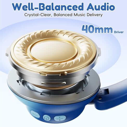 سماعات رأس بخاصية إلغاء الضوضاء النشطة للأطفال، وقت تشغيل 60 ساعة، بلوتوث 6.0، ملاءمة مريحة، شحن USB C، سماعات رأس بلوتوث للأطفال لطائرة iPad اللوحية، وردي متدرج in Kuwait