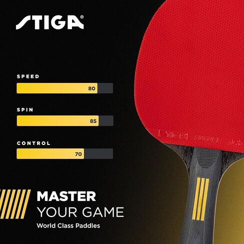 STIGA Bullet Ping Pong Paddle – 5-ply Extra Light Blade – 2mm Premium Sponge – Flared Handle for Masterful Grip – Performance Table Tennis Racket for Competitive Play in Saudi Arabia