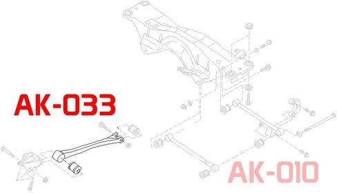 Godspeed AK-033-C أذرع خلفية قابلة للتعديل، محمل كروي للوسادة، سبيكة فولاذية عالية الشد، مجموعة من 2، متوافقة مع سوبارو فورستر 1998-02 in Saudi Arabia
