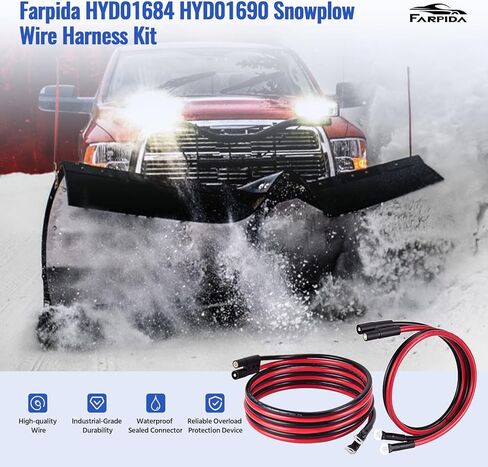 HYD01684 HYD01690 Snow Plow Power Ground Cable Truck and Plow Side Repair Harness Fit for BOSS Plows Snow Plow Harness Repair Kit in Saudi Arabia