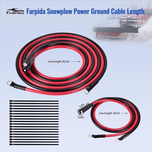 HYD01684 HYD01690 Snow Plow Power Ground Cable Truck and Plow Side Repair Harness Fit for BOSS Plows Snow Plow Harness Repair Kit in Saudi Arabia