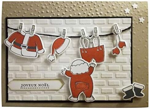 4.8x3.3inch Santa Claus Clear Stamp and Dies Set Die Cuts Metal Cutting Die for Scrapbooking Card Making in Saudi Arabia