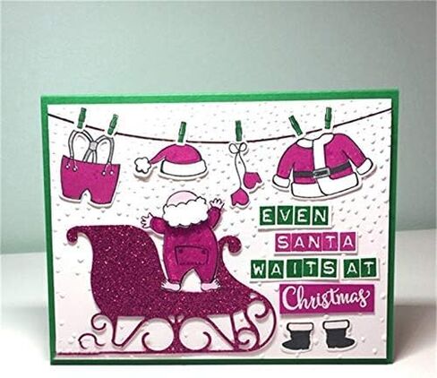 4.8x3.3inch Santa Claus Clear Stamp and Dies Set Die Cuts Metal Cutting Die for Scrapbooking Card Making in Saudi Arabia