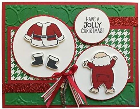 4.8x3.3inch Santa Claus Clear Stamp and Dies Set Die Cuts Metal Cutting Die for Scrapbooking Card Making in Saudi Arabia