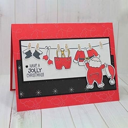 4.8x3.3inch Santa Claus Clear Stamp and Dies Set Die Cuts Metal Cutting Die for Scrapbooking Card Making in Saudi Arabia