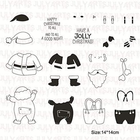 4.8x3.3inch Santa Claus Clear Stamp and Dies Set Die Cuts Metal Cutting Die for Scrapbooking Card Making in Saudi Arabia