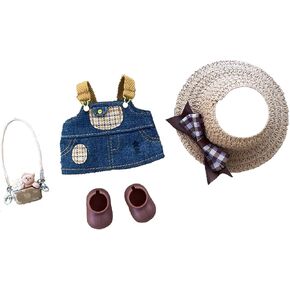 Doll Clothes Set for 15cm 17cm Fantasy Dolls - Hat, Bag, Jeans, Shoes Accessories,Outfit Clothing Set in Kuwait