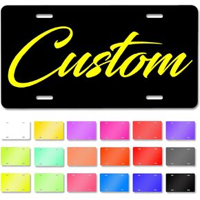Custom Front License Plate, Personalized License Plate for Front of Car with Image Logo Text, Customized Front License Plate Designs, Custom Vanity Plate, Custom Auto Car Tags (6" x 12") in Saudi Arabia