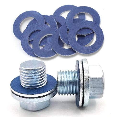 10PCS Car Screw Gasket for Toyota Cars Engine Seal Aluminum Oil Drain Plug Screws Washers Wear Part Replacement Accessories in Saudi Arabia