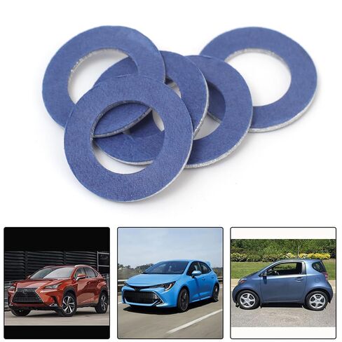 10PCS Car Screw Gasket for Toyota Cars Engine Seal Aluminum Oil Drain Plug Screws Washers Wear Part Replacement Accessories in Saudi Arabia