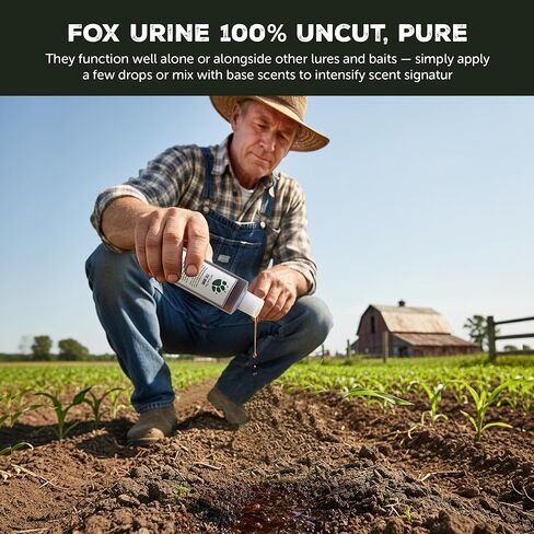 Fox Urine & Fox Plus - بول عالي الجودة 16oz أو مزيج من الغدد والبول والزيت 8oz - قاعدة رائحة Canid ممتازة للاستخدام في الهواء الطلق وإدارة الحياة البرية in Kuwait