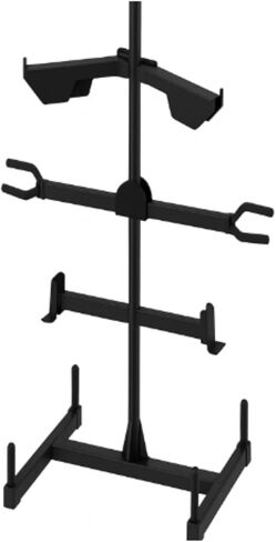 Tactical Gear Stand Helmet Vest Belt Display Rack Metal Police Military Vest Hanger Adjustable Plate Carrier for Tactical Police Duty Gear and Office Home Display Organizer in Saudi Arabia