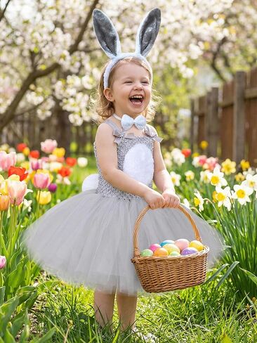 Easter Kids Girls Bunny Costume Tutu Dress Up Clothes Set Rabbit Birthday Party Costume Animal Bunny Kids Costume in Kuwait