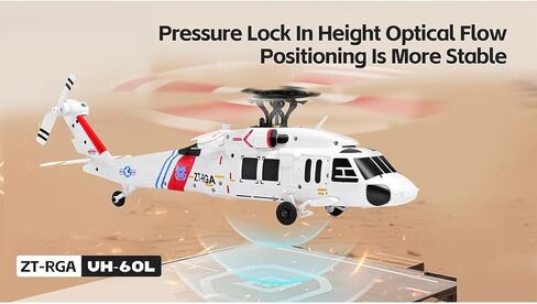 WL K270 UH-60L 2.4G 4CH 170-Class 4-Rotor Flybarless نموذج طائرة هليكوبتر واقعية مع ارتفاع بارومتري يسار/يمين تعديل خنق اليد (إصدار RTF للتدفق البصري) in Kuwait