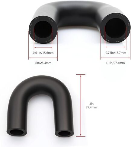 Coolant Crossover Hose Kit for LS & LT Engine Swap - Includes 5/8" to 3/4" Heater Hose and 2 Clamps ls heater core bypass hose 551699 in Saudi Arabia